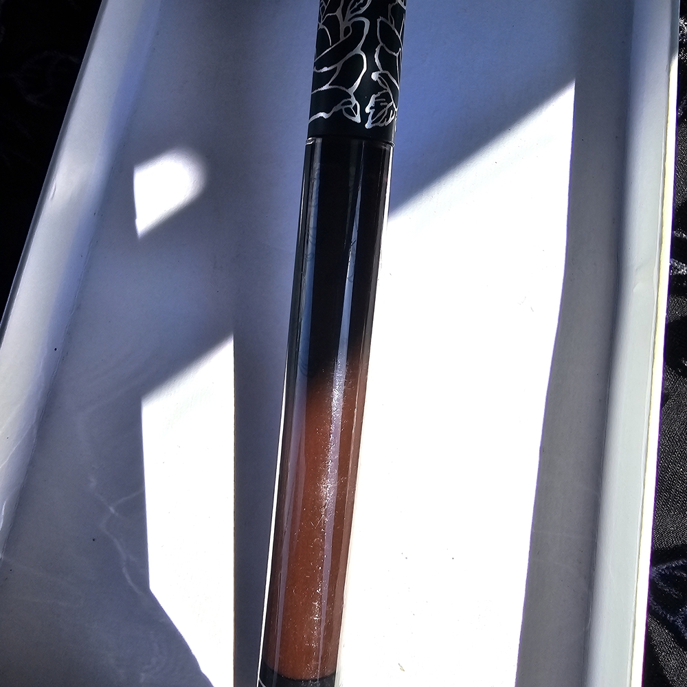 Brown Lip Gloss with Black Floral Cap